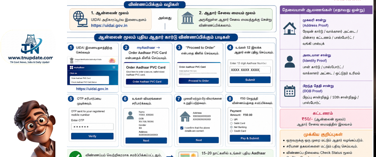புதிய ஆதார் கார்டு விண்ணப்பிப்பது எப்படி 2026                                       