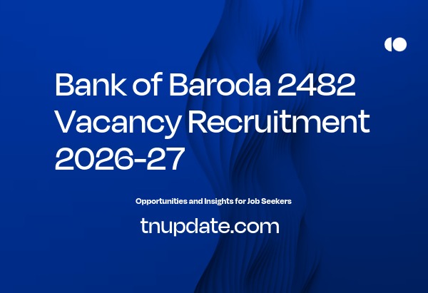 Bank of Baroda 2482 Vacancy Recruitment Out Now 2026-27